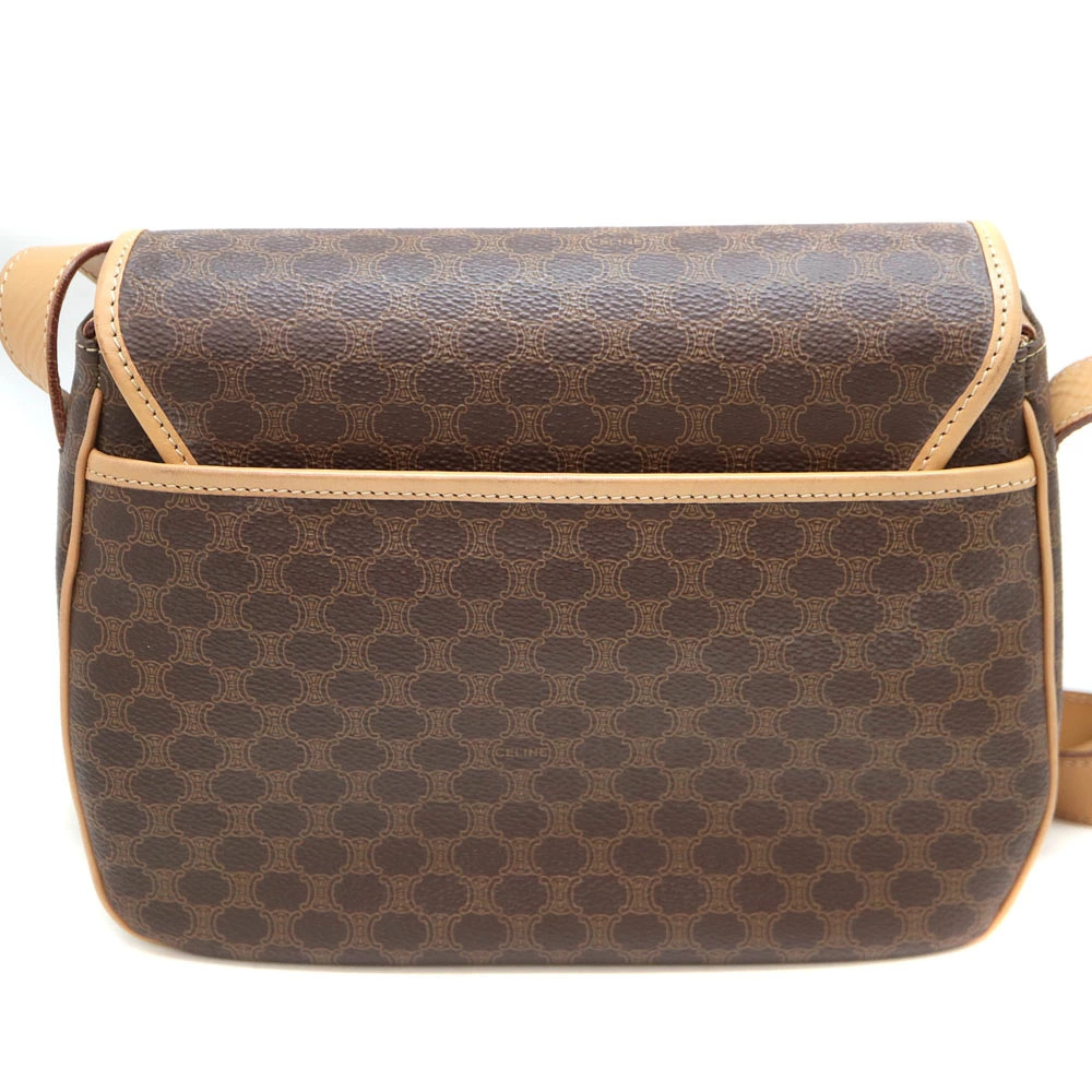 Celine Bag Shoulder Leather Macadam Brown